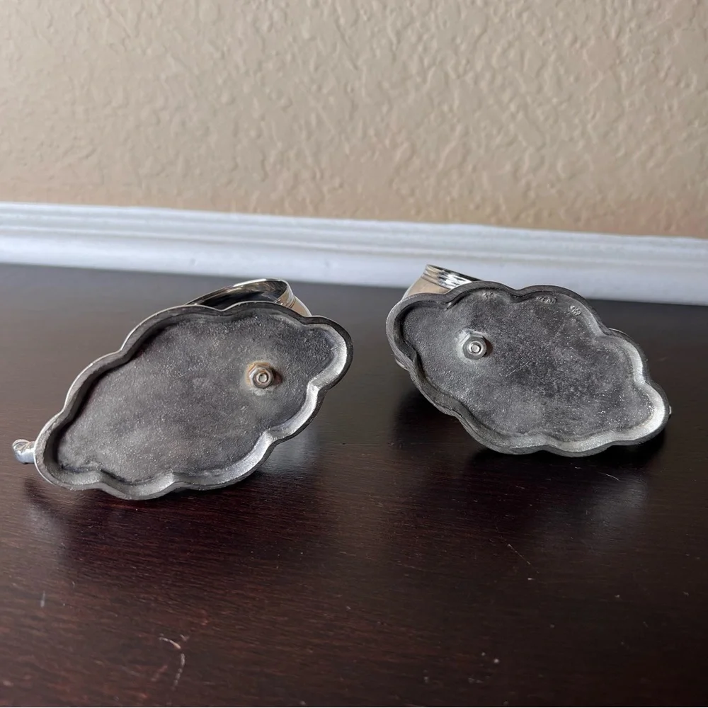 Vintage Cat and Mouse Napkin Rings Pair, Fine Dining, Silver Tone, Thanksgiving